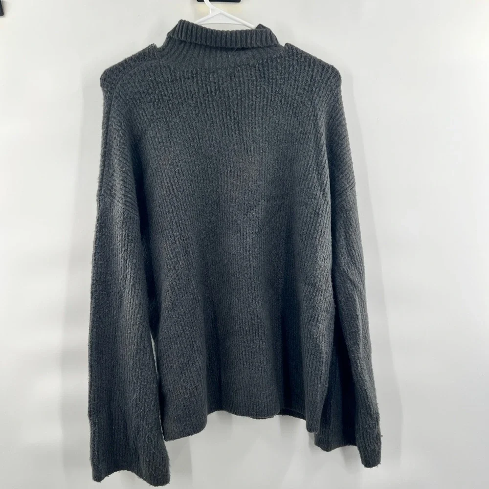 French Connection grey turtleneck wool blend size M